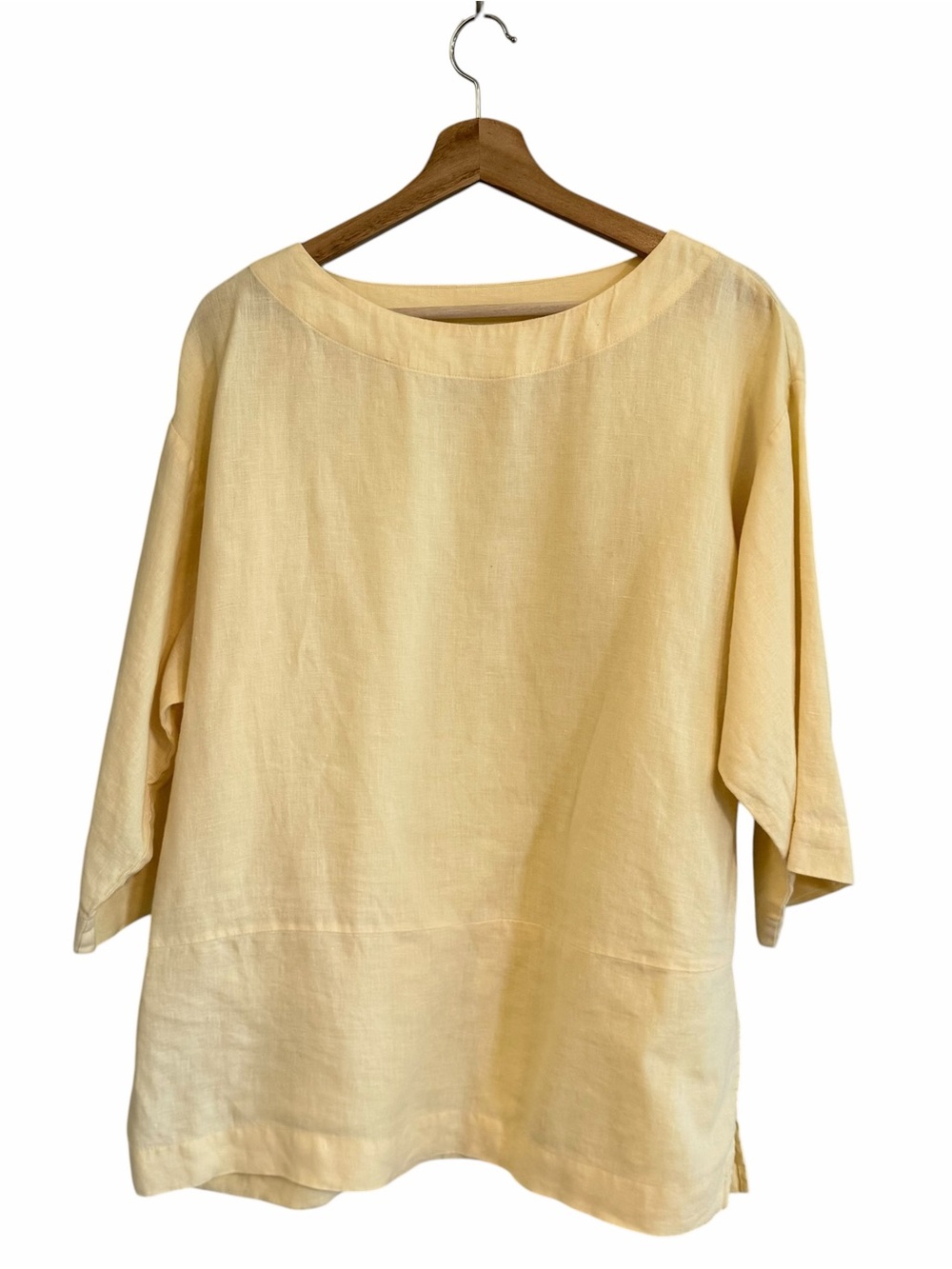 Pure Jill Womens Oversized Linen Tunic Top Size S Beachy Minimalist Lagen Boho